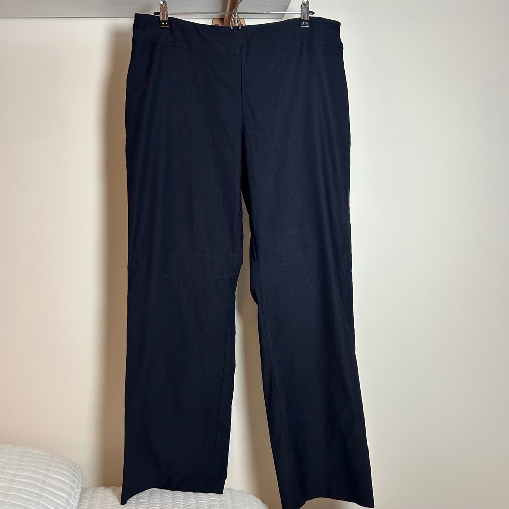 Tribal Navy Blue Pull On Straight Leg Dress Pants Womens 18W 8449TV-2485‎